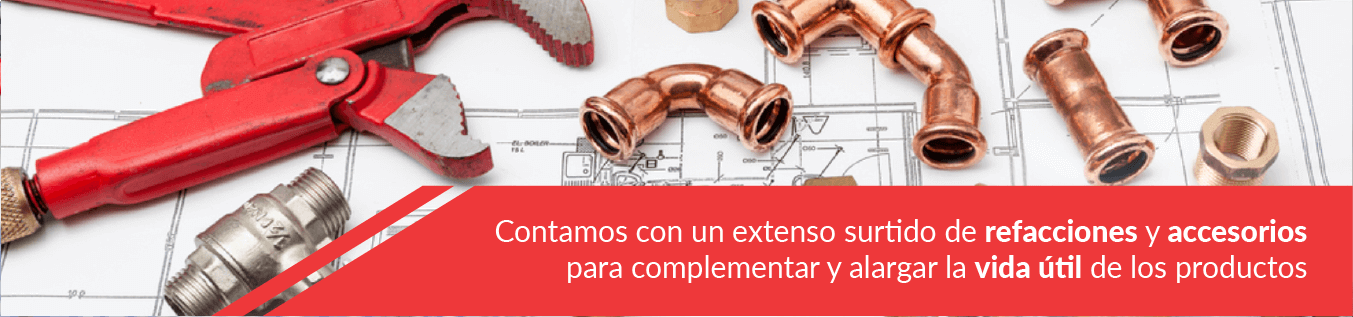 Contamos con un extenso surtido de refacciones y accesorios para complementar y alargar la vida útil de los productos